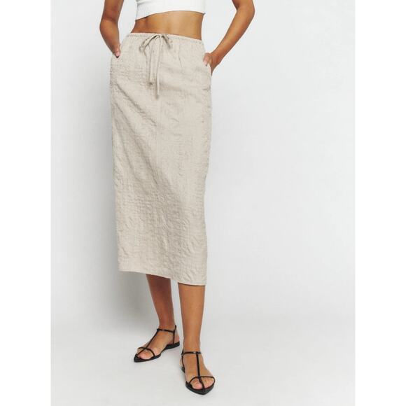 Reformation Winnie Skirt - S - Tea Leaf